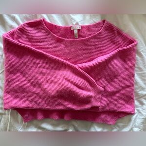 Leith Cropped Pink Sweater